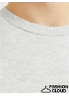 Üç İplik Küçük Baskılı Erkek Sweatshirt