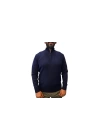 Yarım Fermuar Apaş Yaka Waffle Desen Erkek Sweatshirt