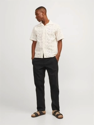 12248606 Relaxed Fıt Beli Lastikli Keten Jogger Erkek Pantolon Siyah
