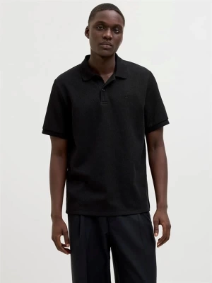 12268130 Likralı Polo Yaka Erkek Tshirt Siyah