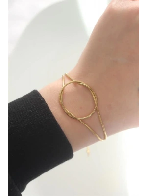 316L Çelik Gold Renk Düğüm Model Bileklik