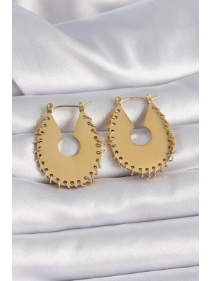 316L Çelik Gold Renk Kadın Küpe