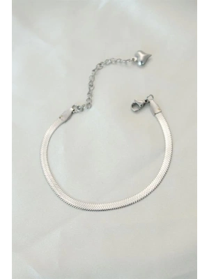 316L Çelik Gümüş Renk İtalyan Zincirli Bileklik