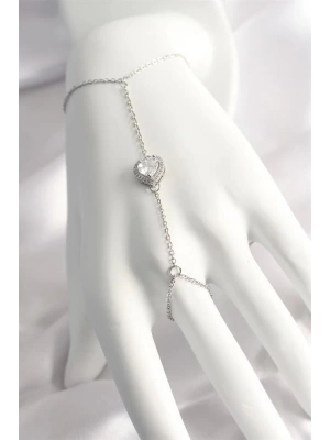 316L Çelik Gümüş Renk Kalp Model Şahmeran