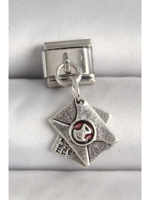 316L Çelik Gümüş Renk Mektup Model Nomination Charm