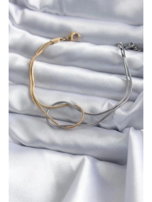 316L Çelik Mix Renk Düğüm Model Kadın Bileklik