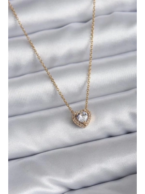 316L Çelik Zincir Gold Renk Charm Kadın Kolye