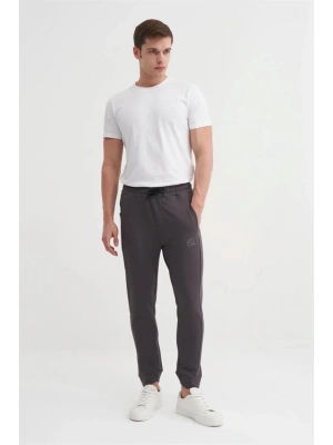 8017 2 İplik Slim Fit Erkek Eşofman Altı Gri