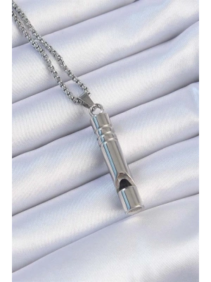 Acil Durum Düdüğü 316L Çelik Kararma Yapmaz Yüksek Desibel Kolye Unisex