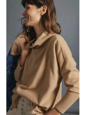 Balıkçı Yaka Fitilli Oversıze Kadın Tunik