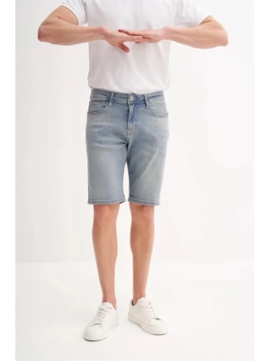 CAZ6703 Likralı Erkek Kot Short Lacivert