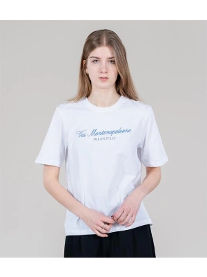 Comfort Fit Relax T-shirt  BEYAZ