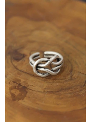 Düğüm Model Metal Ayarlanabilir Erkek Yüzük