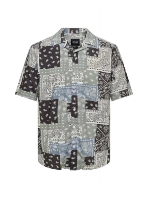 Erkek Kısa Kollu Desenli Erkek Gömlek