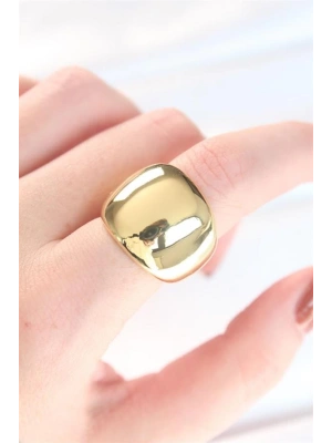 Gold Renk Ayarlanabilir Bombeli Ayna Yüzük