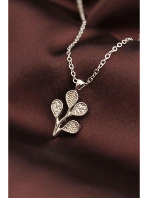 Gümüş Renk Zirkon Taşlı Çoklu Balon Kolye