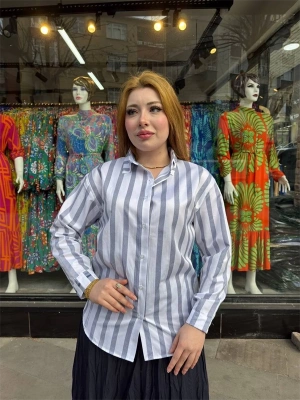 Kalın çizgili gömlek
