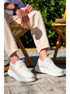 Kb-042  Kuback Bağcıklı Beyaz Günlük Erkek Ayakkabı
