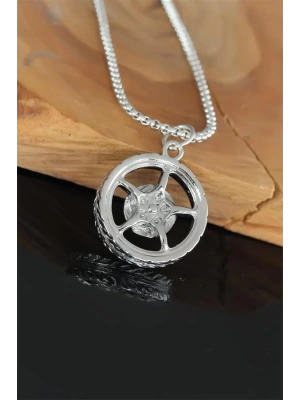 Medusa Tasarım Silver Renk Zincirli Erkek Kolye