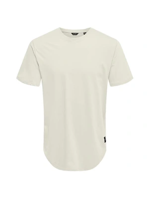 Oval Kesim Erkek T-shirt Bej