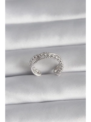 Pirinç Gümüş Renk Kadın Yüzük