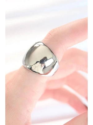 Silver Renk Ayarlanabilir Bombeli Ayna Yüzük