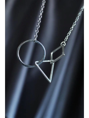 Silver Renk Squid Game Unisex Kolye