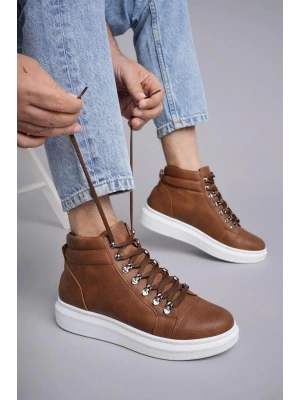 SLW206 Ottawa Bağcıklı Cilt Erkek Günlük Spor Bot BT - Taba