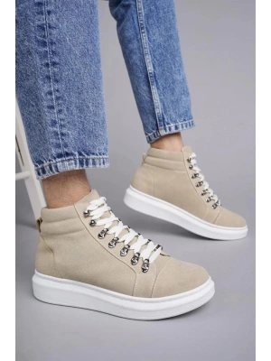 SLW206 Ottawa Bağcıklı Süet Erkek Günlük Spor Bot BT - Krem