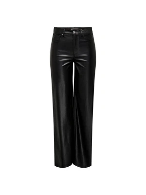 Straight Fit Deri Pantolon  SIYAH