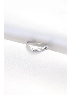 Yassı Silver Renk Ayarlanabilir Yüzük