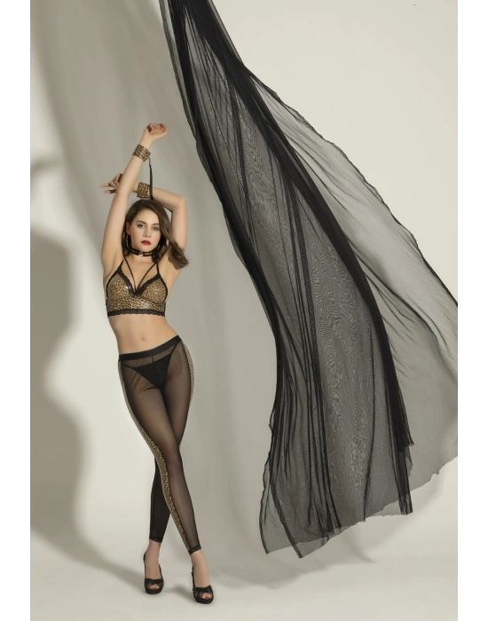 Bralet, Pantolon Takım Leopar