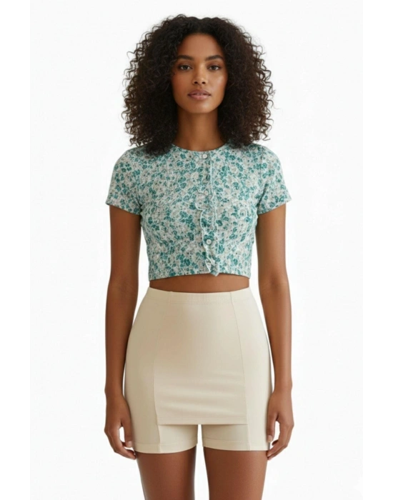 ETEKLİ ŞORT  KADIN AK4232