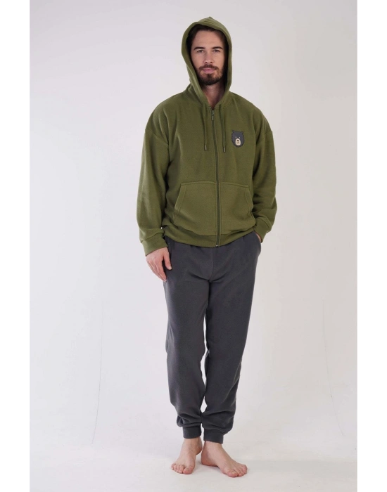 POLAR KAPŞONLU DÜŞÜK OMUZ ERKEK PİJAMA K304159