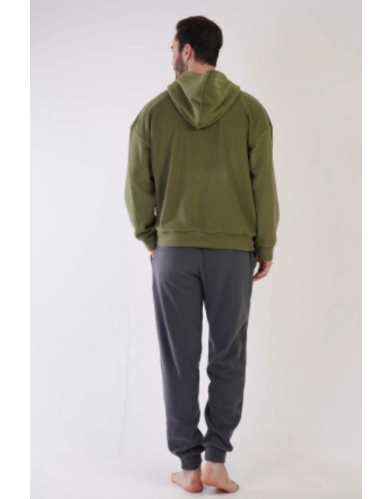 POLAR KAPŞONLU DÜŞÜK OMUZ ERKEK PİJAMA K304159