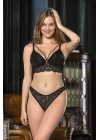 Bralet Sütyen Slip Külot Takım Siyah