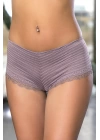 Kadın Mor Dantelli Boxer