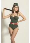 Yıldız Detaylı Şapkalı Fantezi Babydoll Kostüm