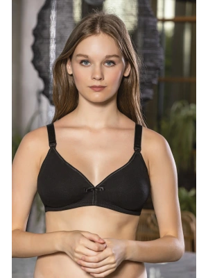 Pamuklu Emzirme Sütyeni Siyah