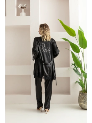 10 Parça Gelin Seti Siyah