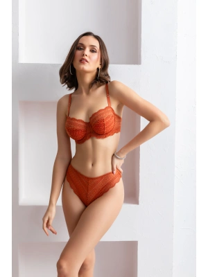 Balenli Sütyen Külot Takım Kiremit