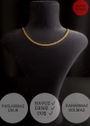 Choker İnce Düz Zincir Gold Çelik Kolye | Choker Serisi
