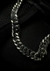 Küba Zincir Kalın Model Çelik Zincir Kolye | Karma Serisi