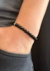 Obsidyen Doğal Taşlı Bileklik -Güç Serisi