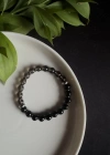 Obsidyen ve Dumanlı Kuvars Doğal Taşlı Bileklik -Koruma Serisi