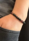 Obsidyen ve Granat Doğal Taşlı Bileklik -Denge Serisi