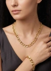 Samanyolu / Uzayyolu Tasarım Gold Çelik Zincir Kolye | Sirius Serisi