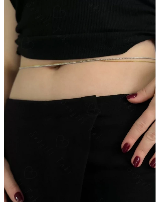 60cm | İki Zincirli Bel Takısı | Sevgili Takı Koleksiyonu