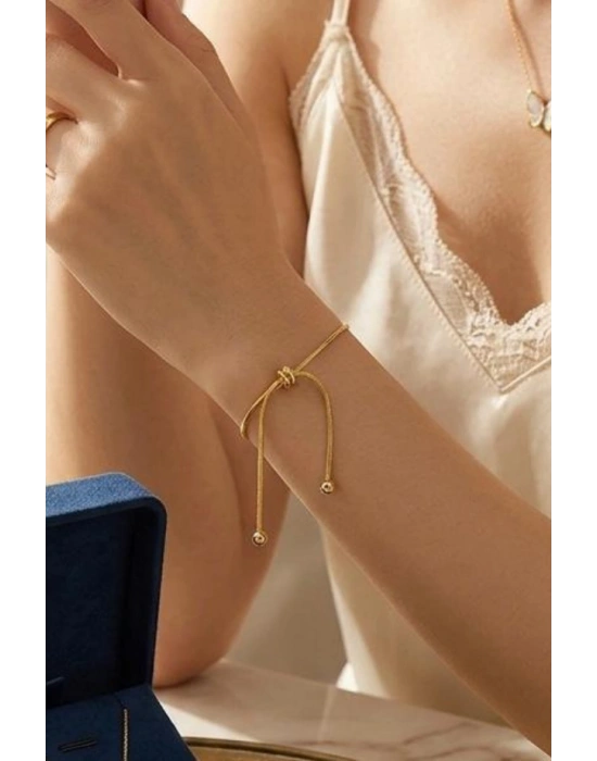 Ayarlanabilir Gold Çelik Bileklik -Glorious Serisi