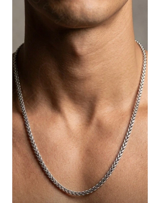 Burgu Model Çelik Zincir Kolye | Karma Serisi